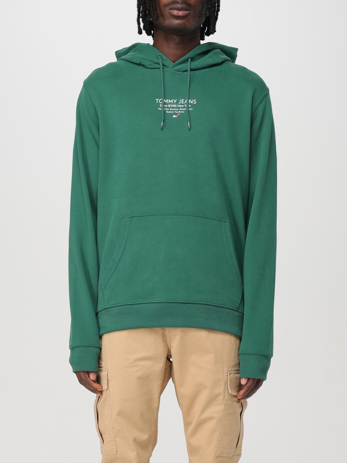 Shop Tommy Jeans Sweatshirt  Men Color Green In Grün