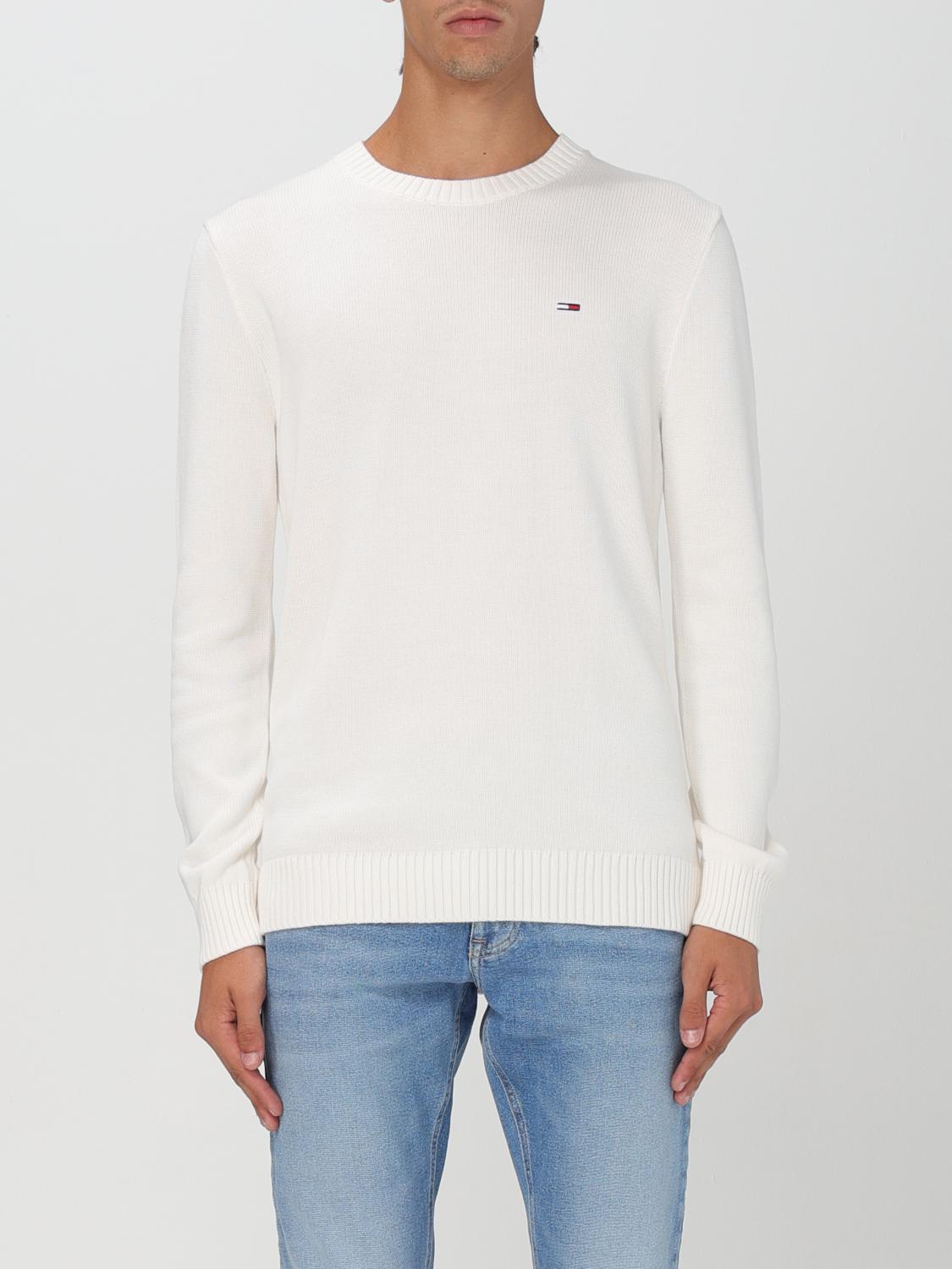 Shop Tommy Jeans Sweater  Men Color White In Weiss