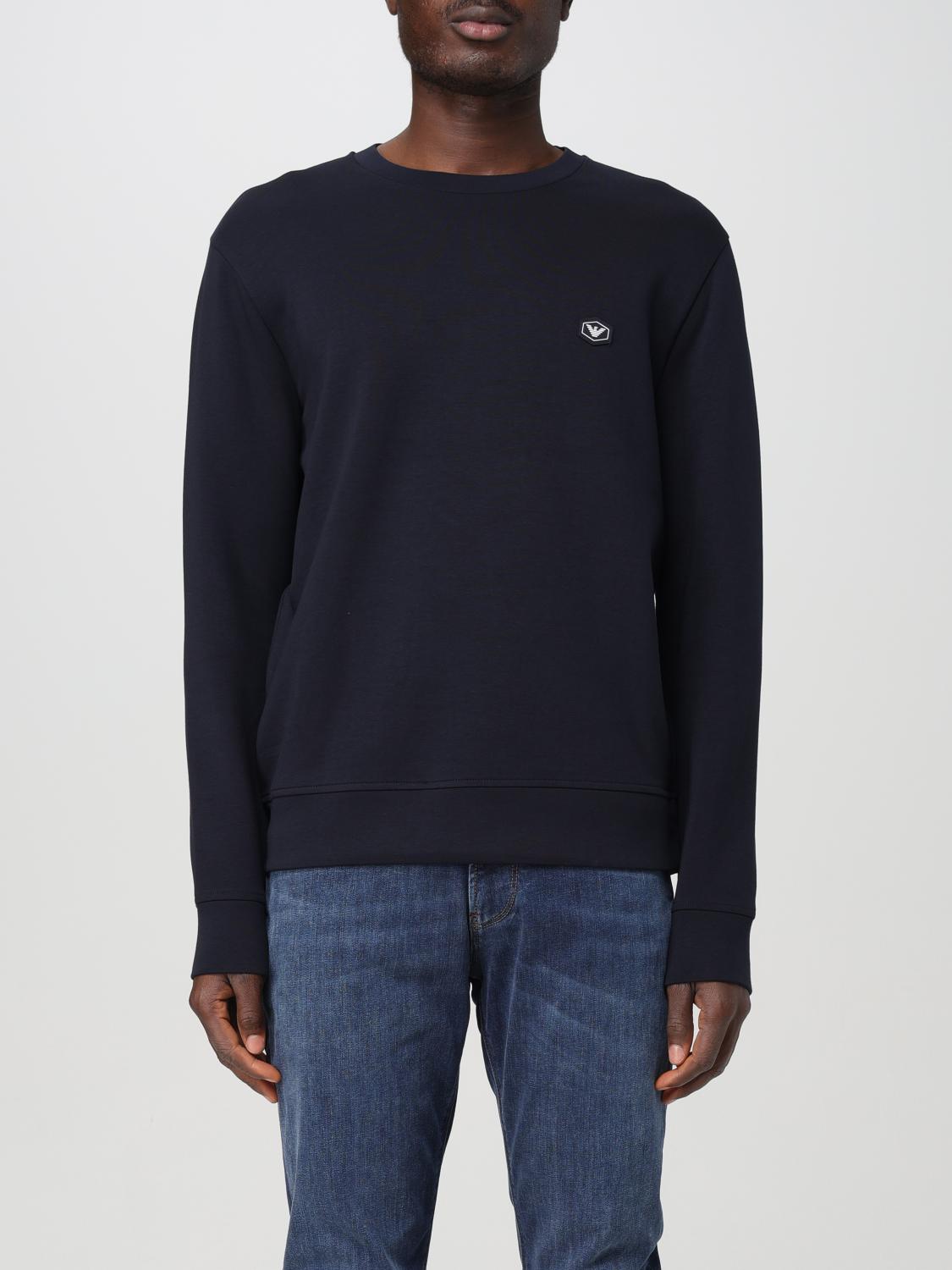 Shop Emporio Armani Sweatshirt  Men Color Navy