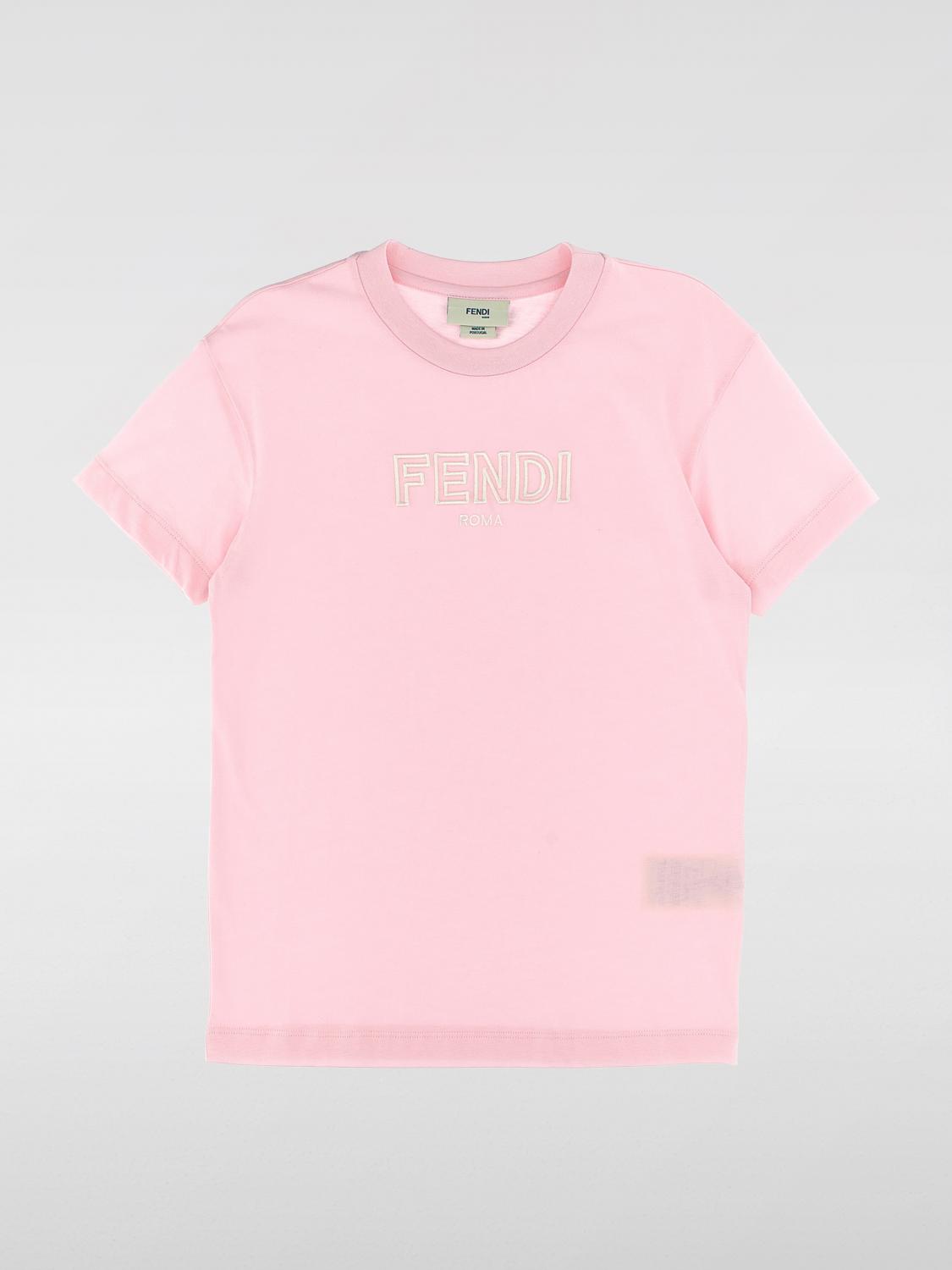 Shop Fendi T-shirt  Kids Color Pink