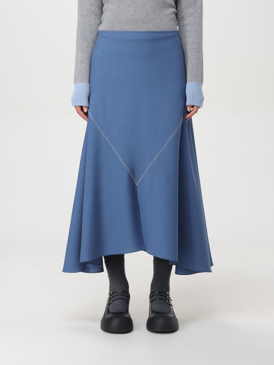 Shop Marni Skirt  Woman Color Blue 1 In Blau 1