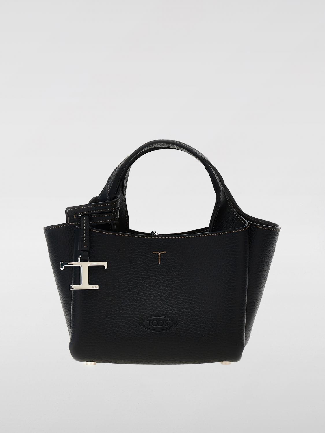 Tod's Shoulder Bag With Adjustable Strap And Top Handle In Black