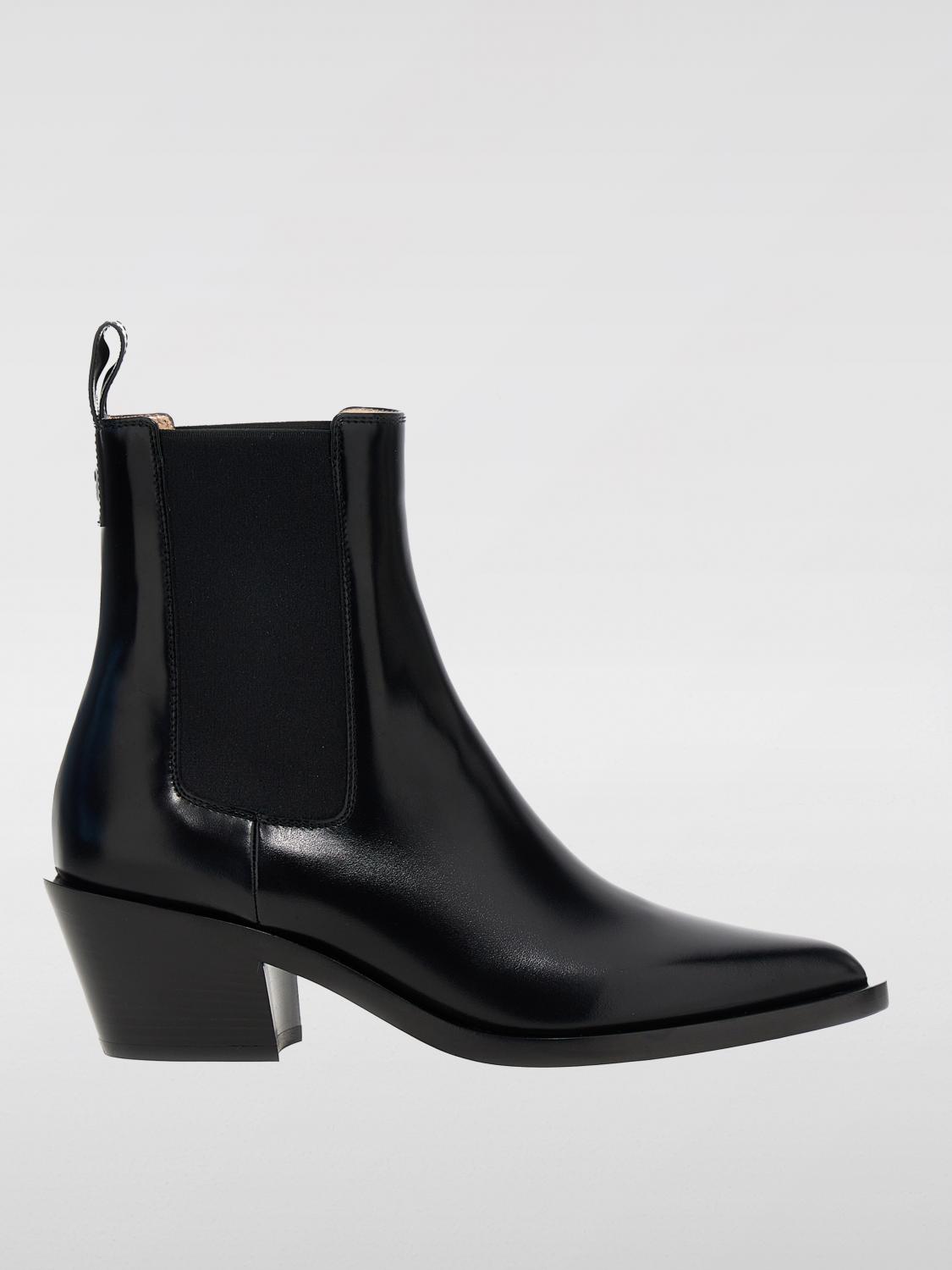 Shop Gianvito Rossi Flat Ankle Boots  Woman Color Black