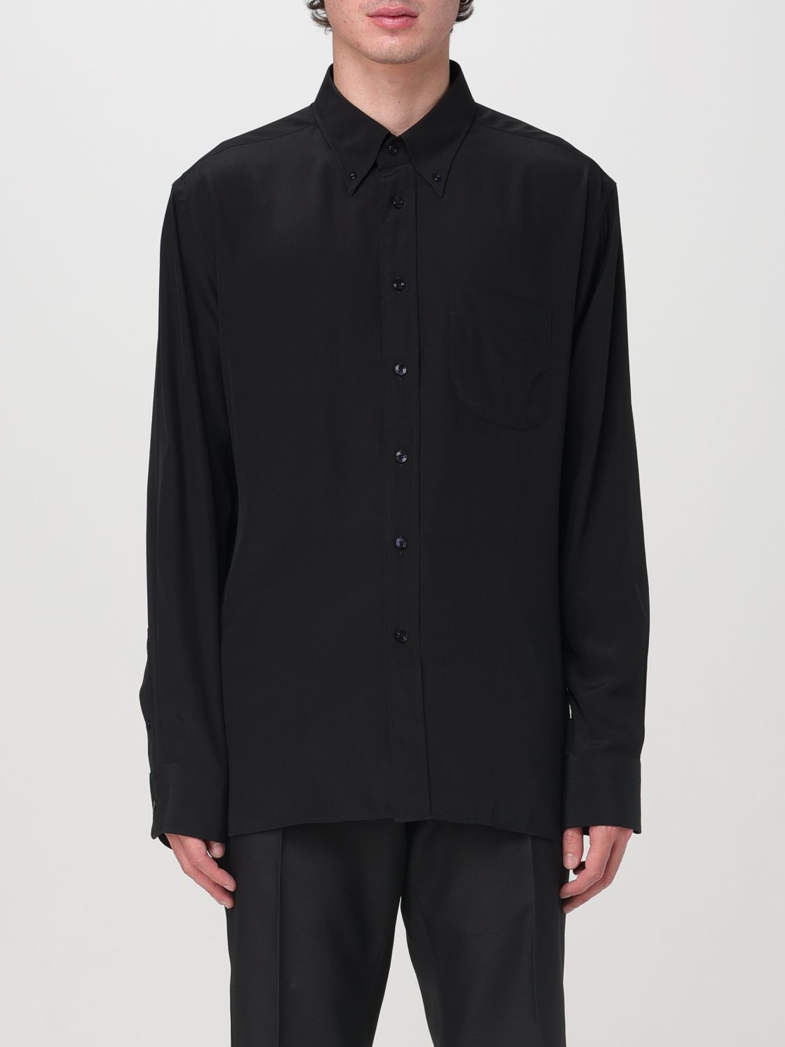 Shop Tom Ford Shirt  Men Color Black In Schwarz