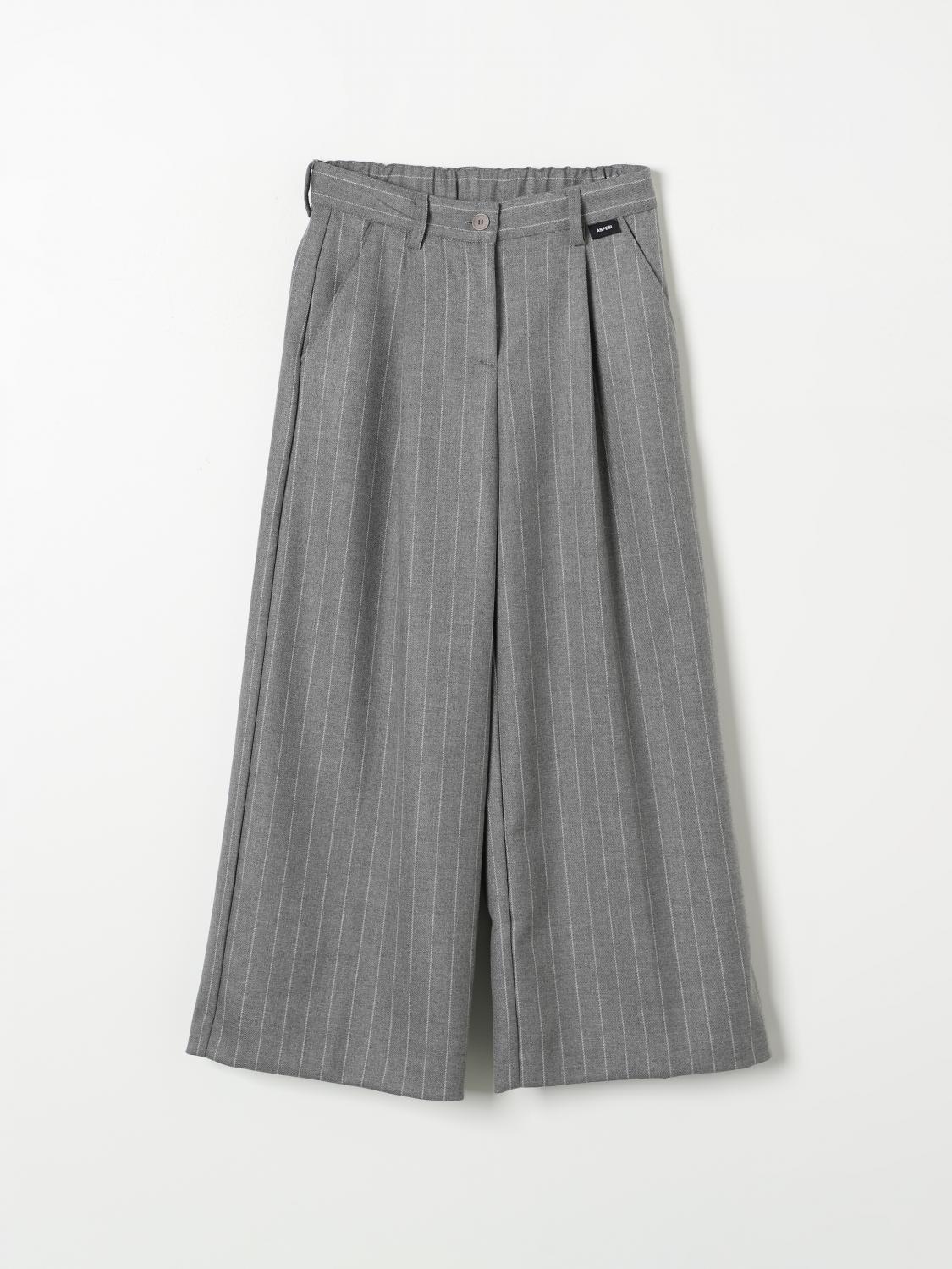 Shop Aspesi Pants  Kids Color Grey In Grau