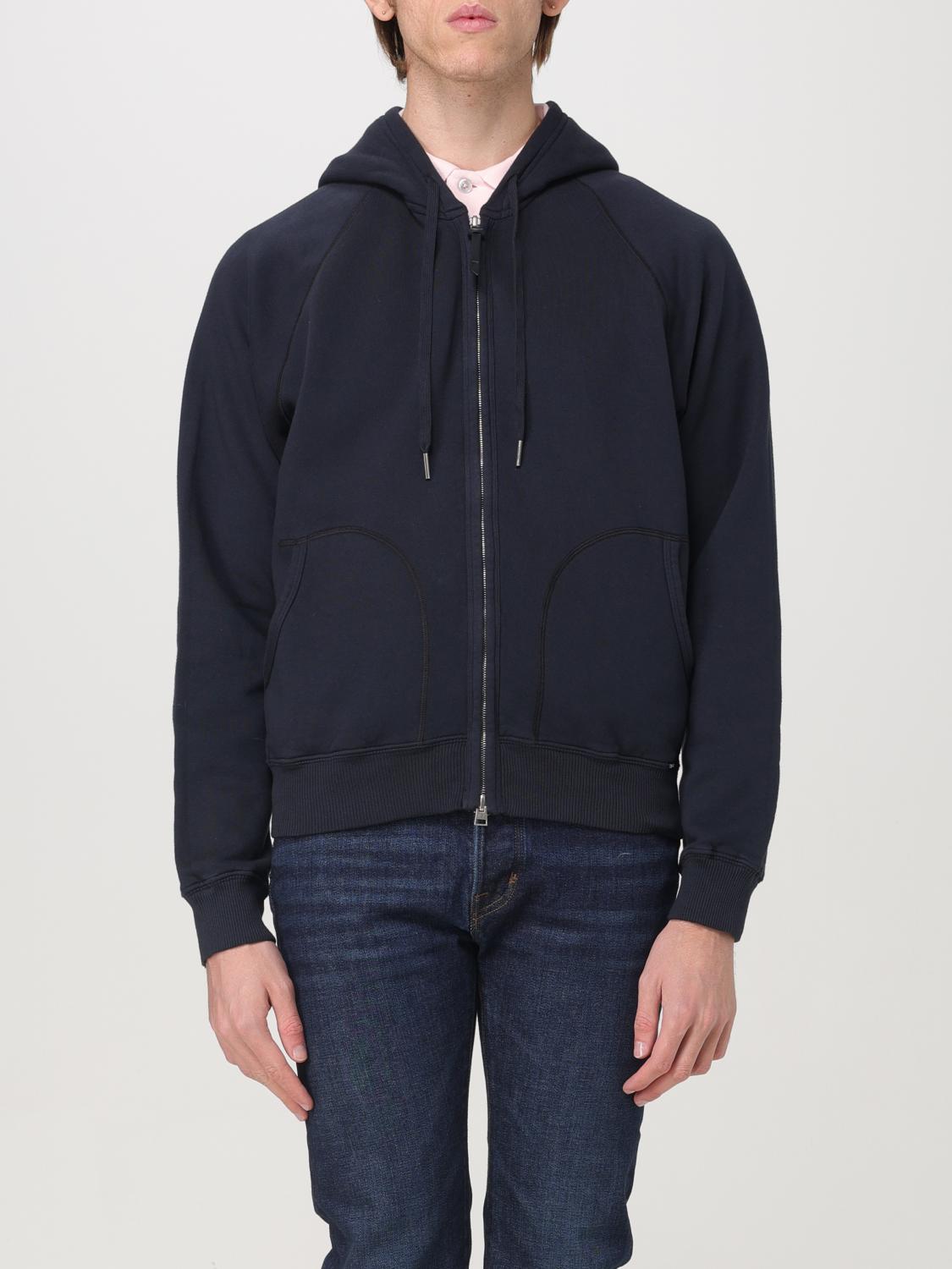 Tom Ford Navy Blue Vintage Hoodie In Blau