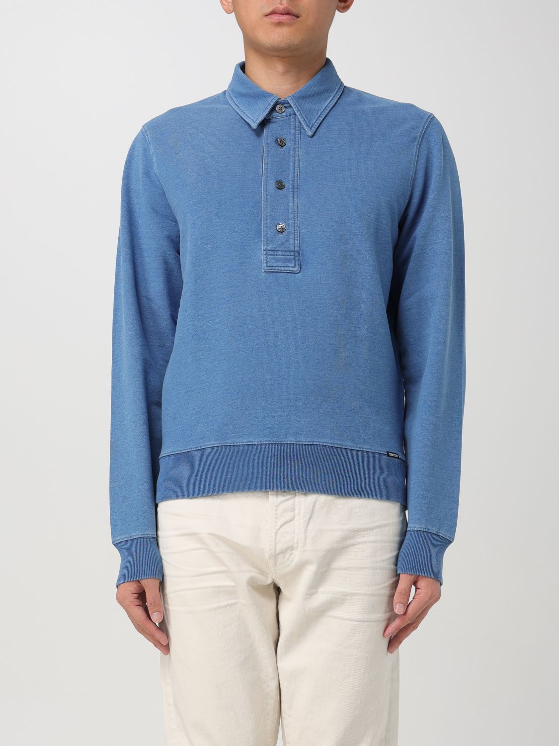 Shop Tom Ford Sweatshirt  Men Color Blue In Blau