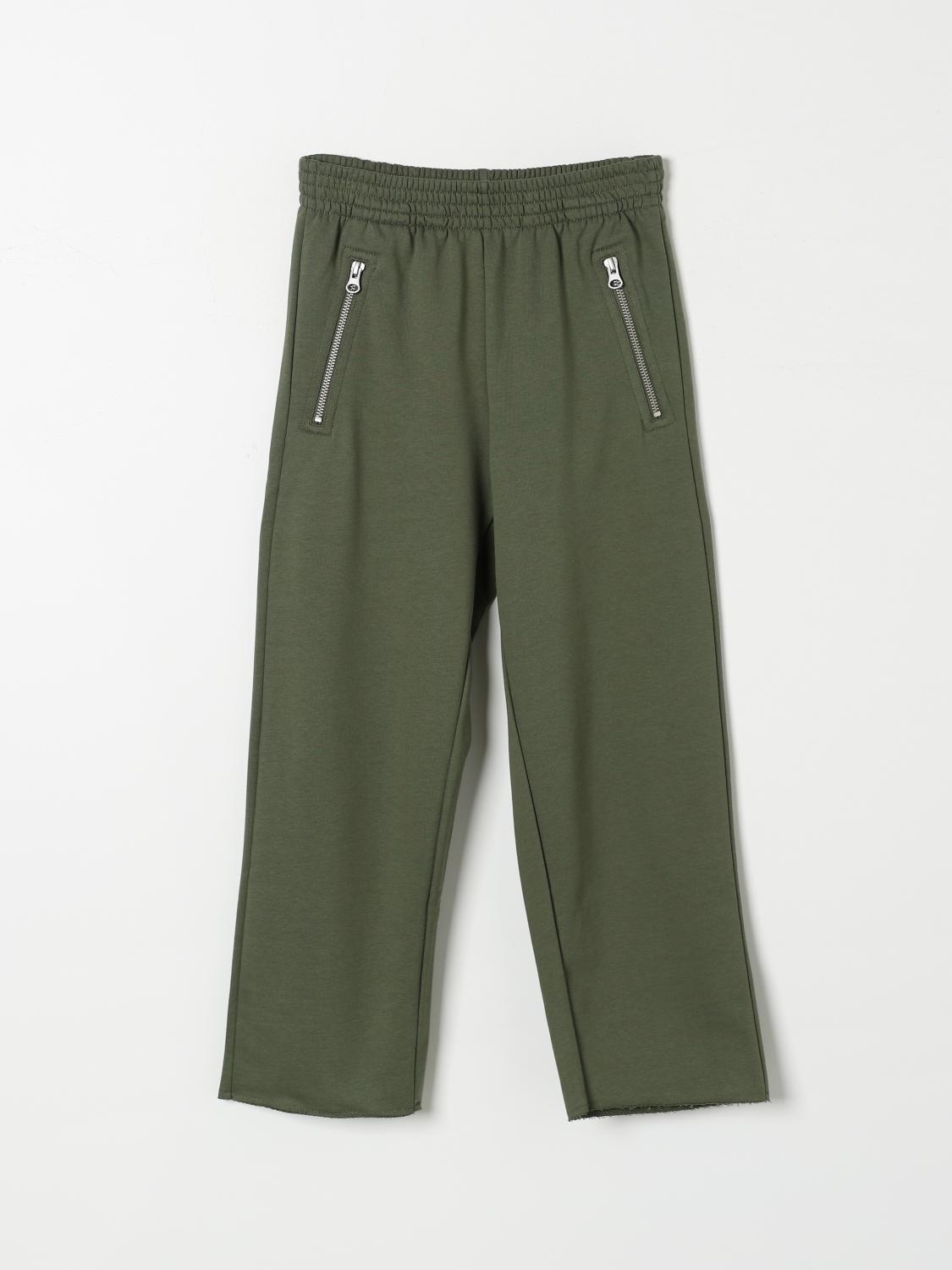 Shop Mm6 Maison Margiela Pants  Kids Color Green In Grün