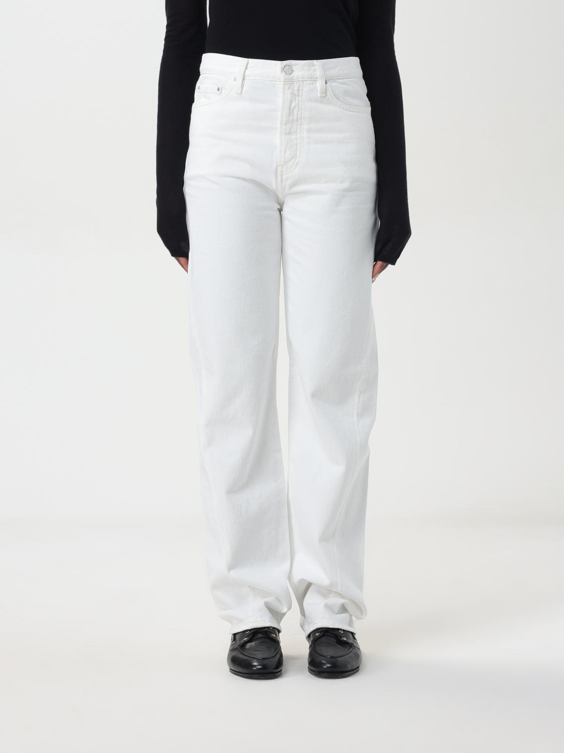 Shop Totême Jeans Toteme Woman Color White In Weiss