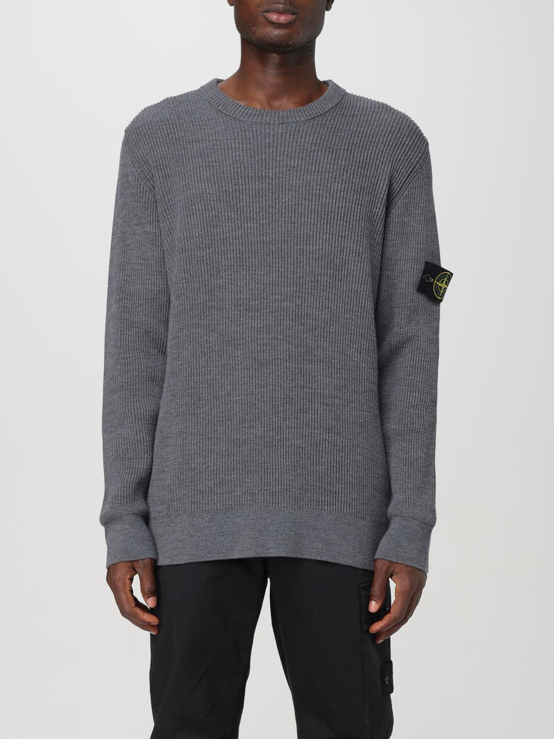 Shop Stone Island Sweater  Men Color Grey 1