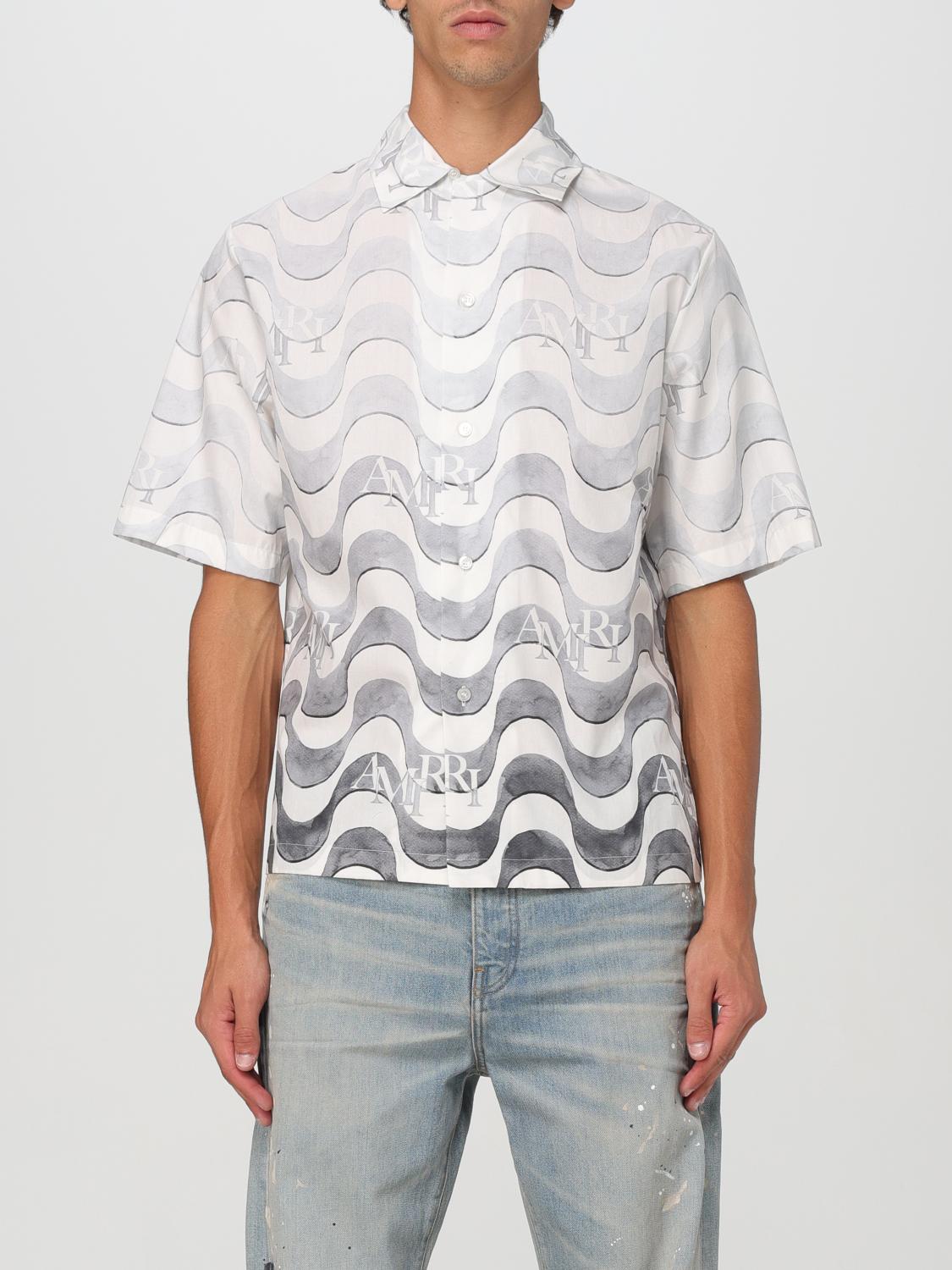 Shop Amiri Shirt  Men Color Grey