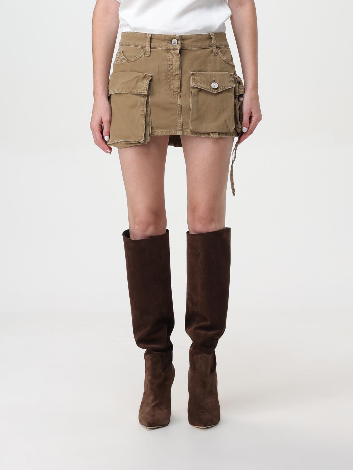 Shop Attico Skirt The  Woman Color Brown In Braun