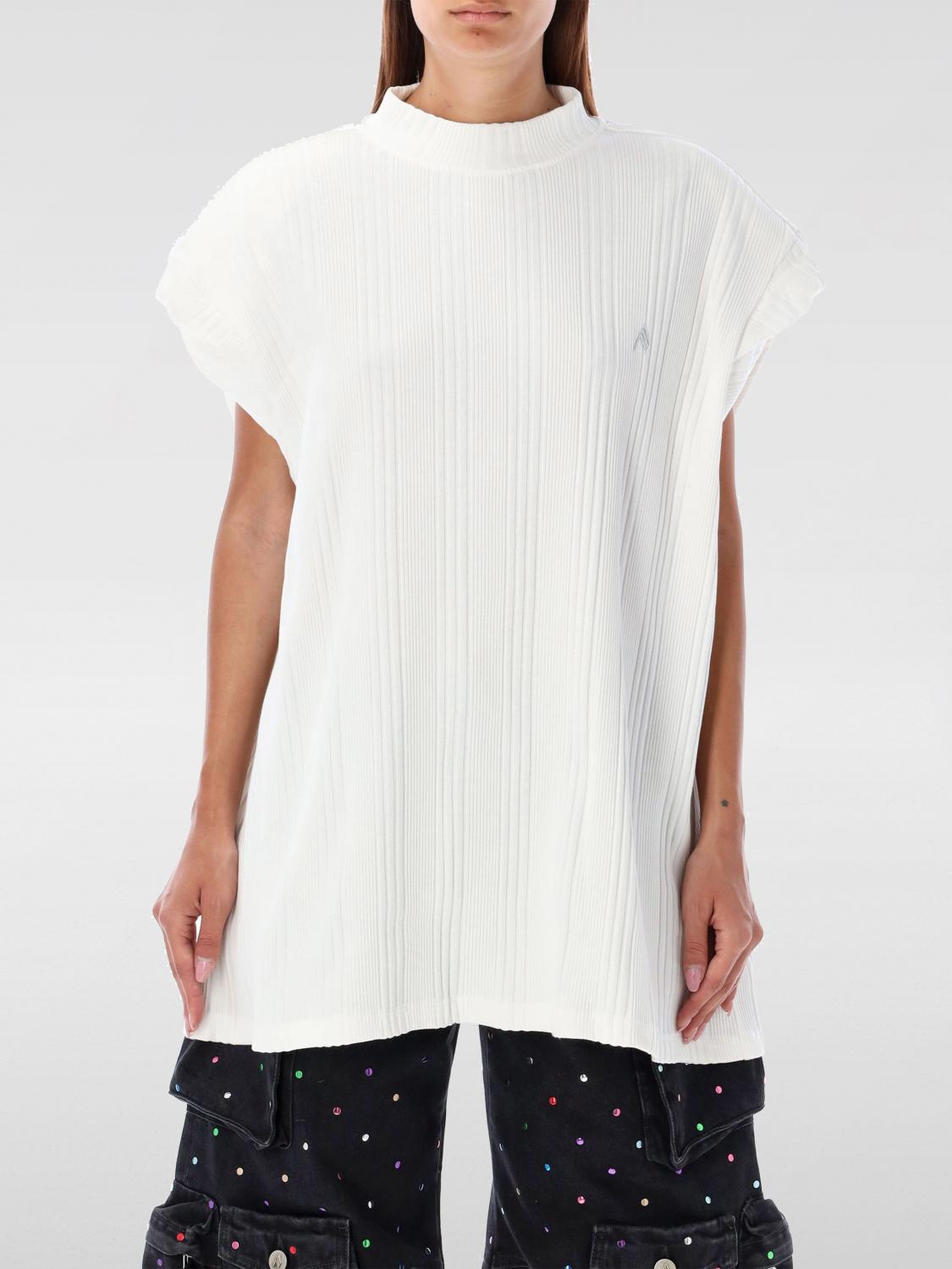 Shop Attico Top The Woman Color White In Weiss