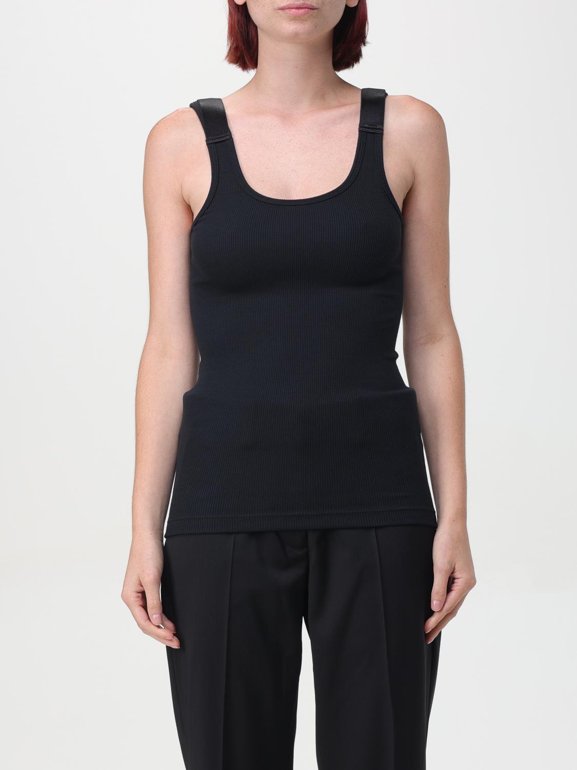 Shop Helmut Lang Top  Woman Color Black In Schwarz