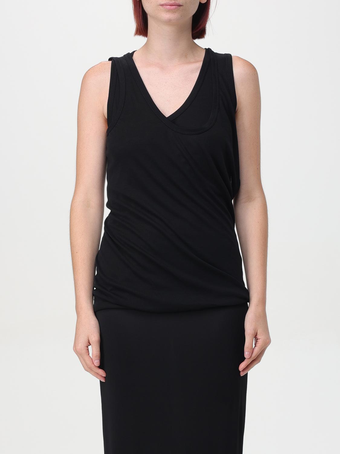 Shop Helmut Lang Top  Woman Color Black In Schwarz