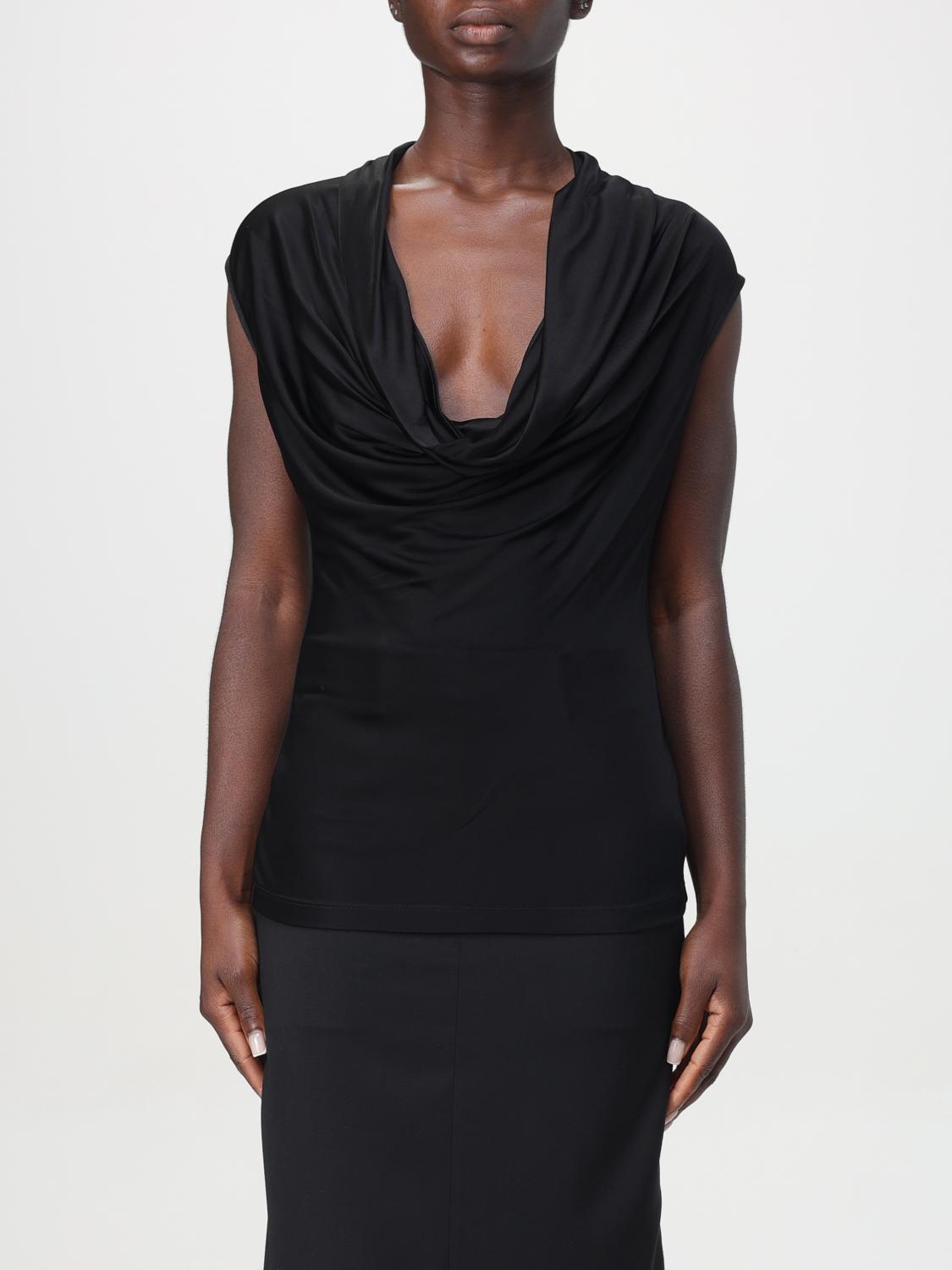 Shop Helmut Lang Top  Woman Color Black In Schwarz