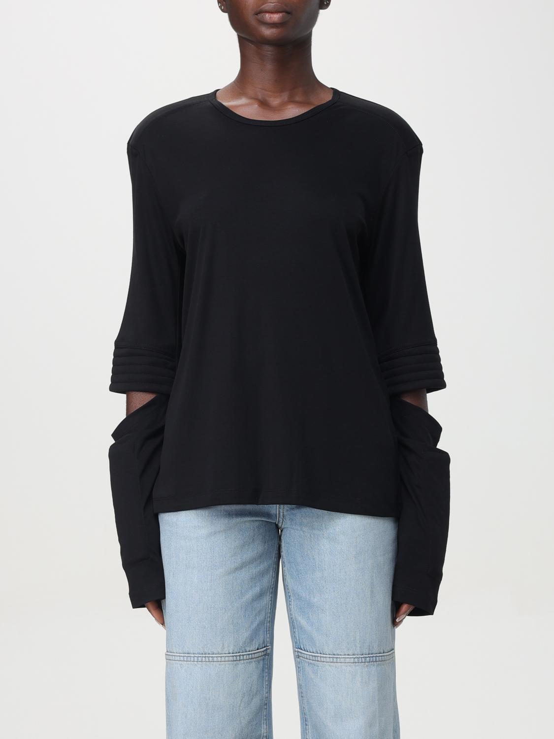 Shop Helmut Lang T-shirt  Woman Color Black In Schwarz