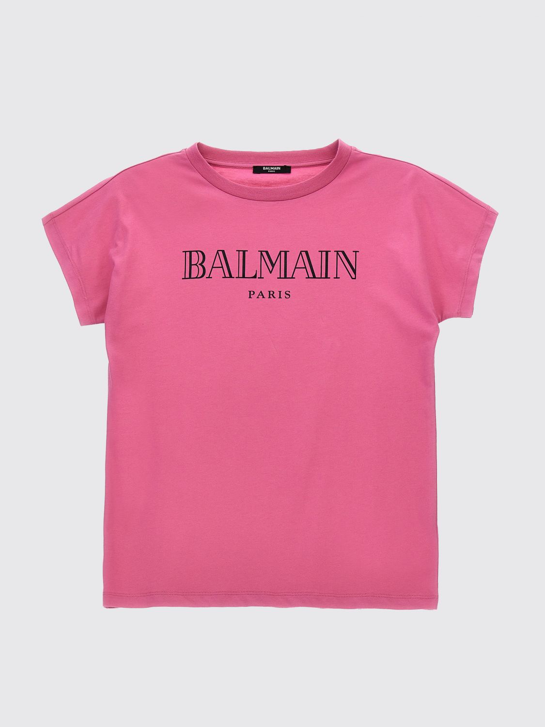 T-shirt di cotone con logo Balmain