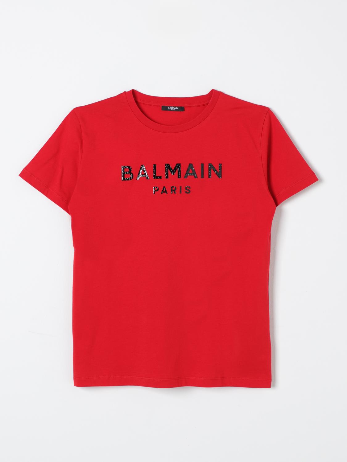 BALMAIN T-SHIRT BALMAIN KIDS COLOR RED F80218014