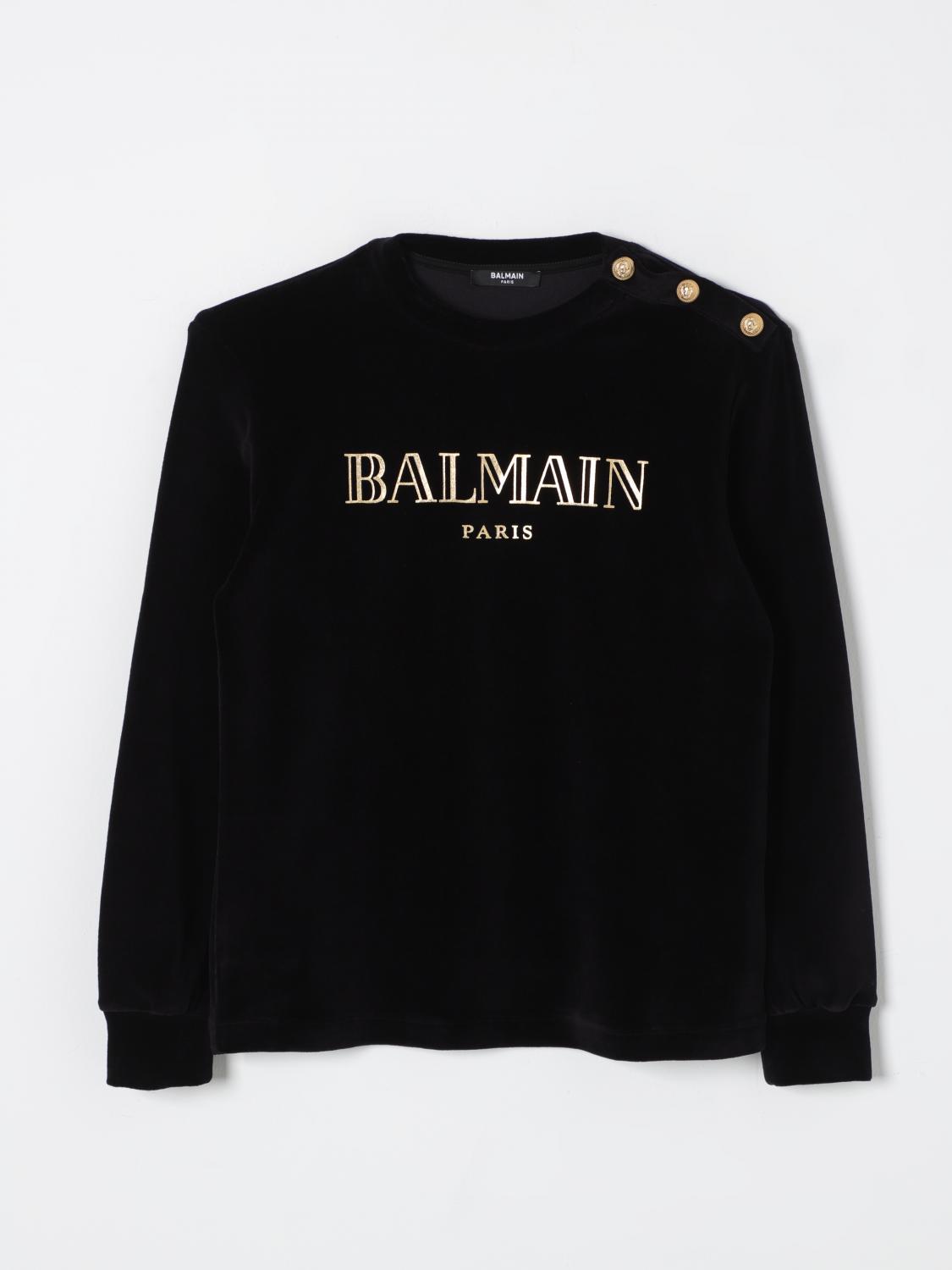 Shop Balmain Sweater  Kids Color Black