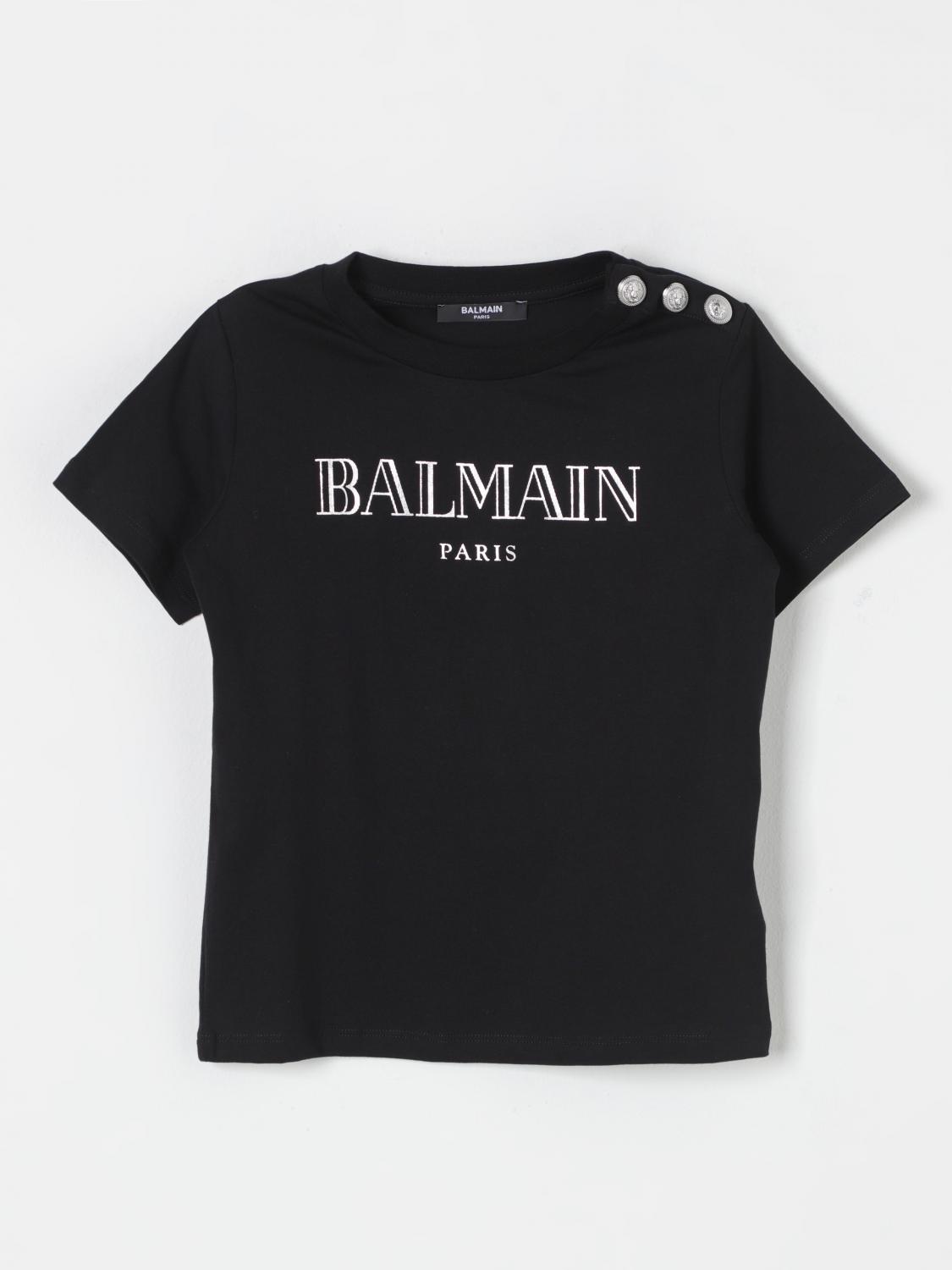 Balmain T-shirt Kinder Farbe Schwarz In Schwarz