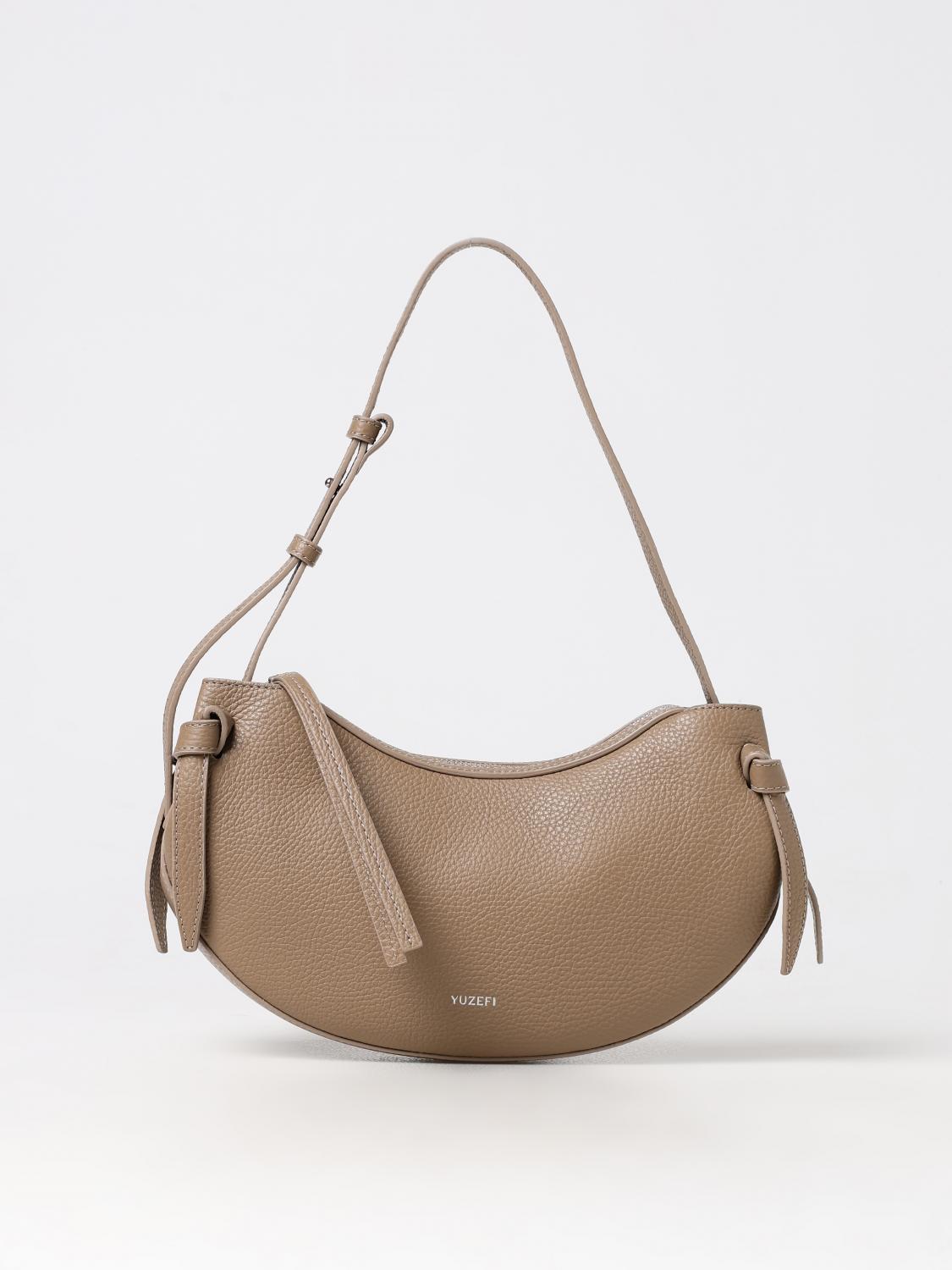 Shop Yuzefi Shoulder Bag  Woman Color Beige In 米色