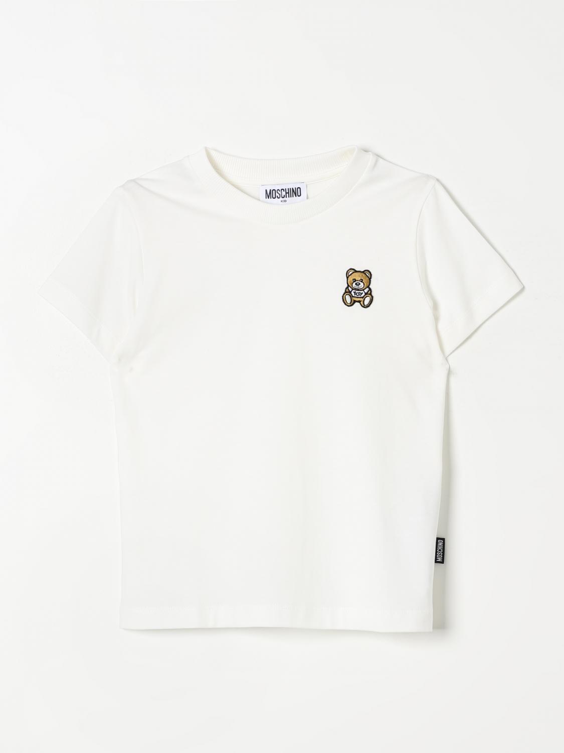 Shop Moschino T-shirt  Kids Color White In Weiss