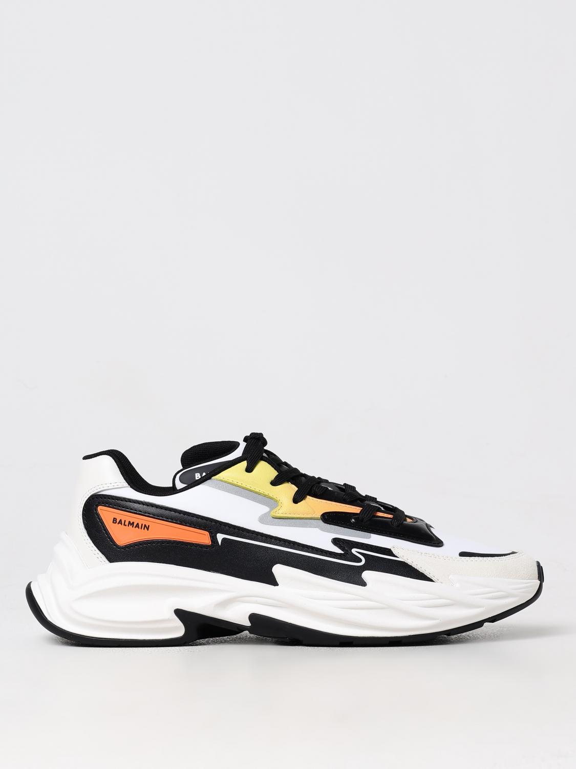 Shop Balmain Sneakers  Men Color Multicolor In 印花/多色