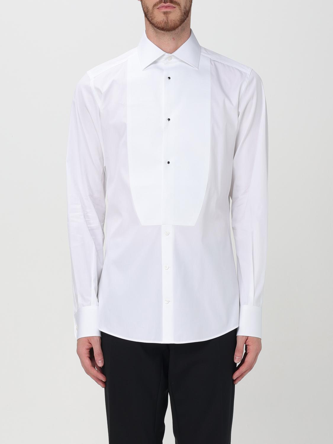 Dolce & Gabbana Poplin Long-sleeved Shirt In Weiss