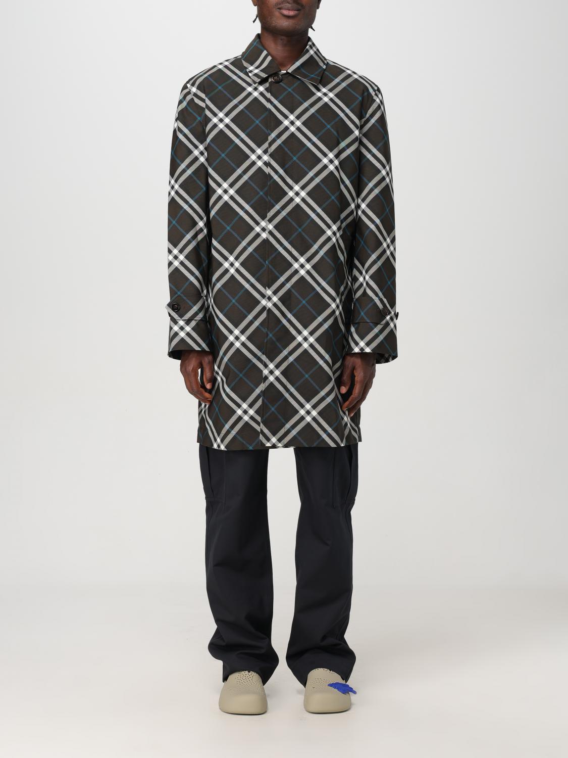 Shop Burberry Trench Coat  Men Color Multicolor In Bunt