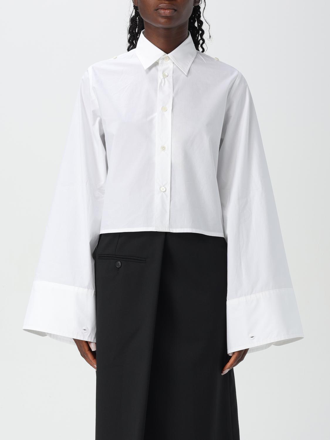 Shop Mm6 Maison Margiela Shirt  Woman Color White In Weiss