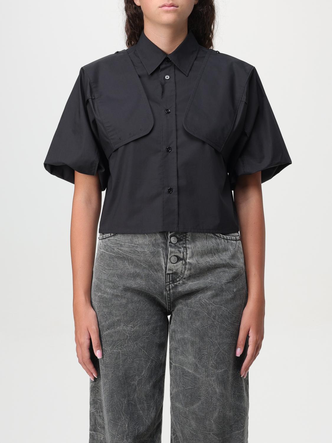 Shop Mm6 Maison Margiela Shirt  Woman Color Black