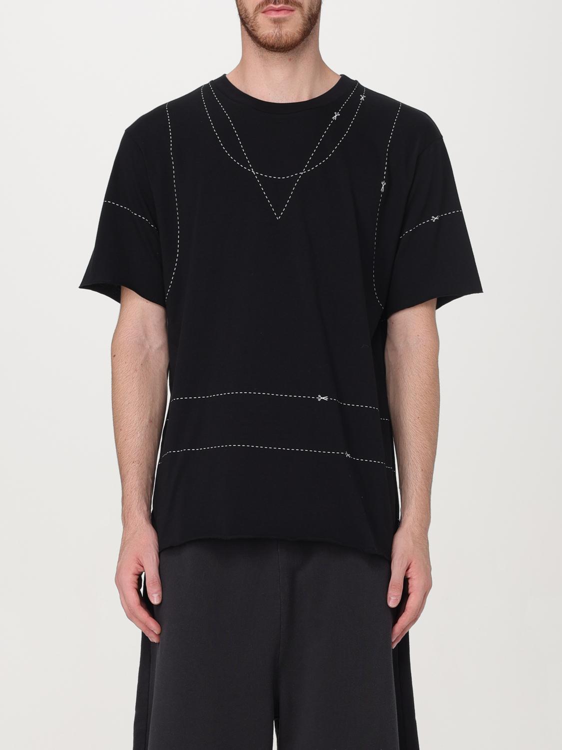 Shop Mm6 Maison Margiela T-shirt  Men Color Black In Schwarz