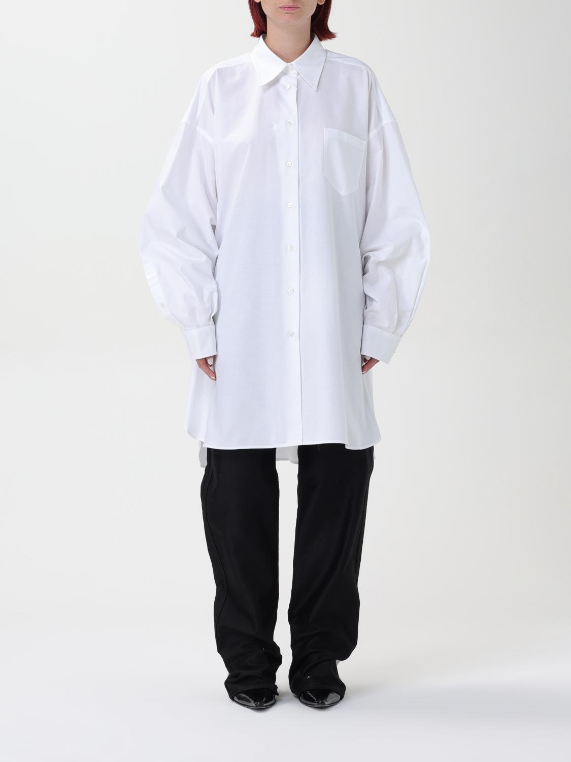 Shop Maison Margiela Shirt  Woman Color White In Weiss