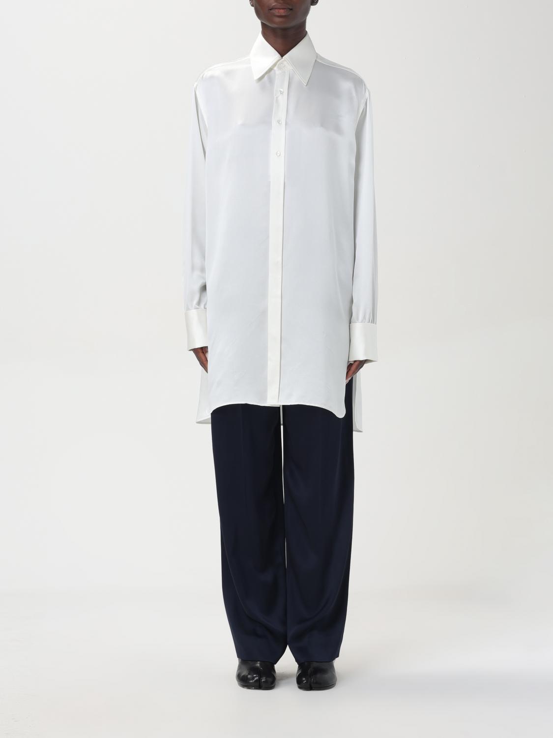 Shop Maison Margiela Shirt  Woman Color White In Weiss