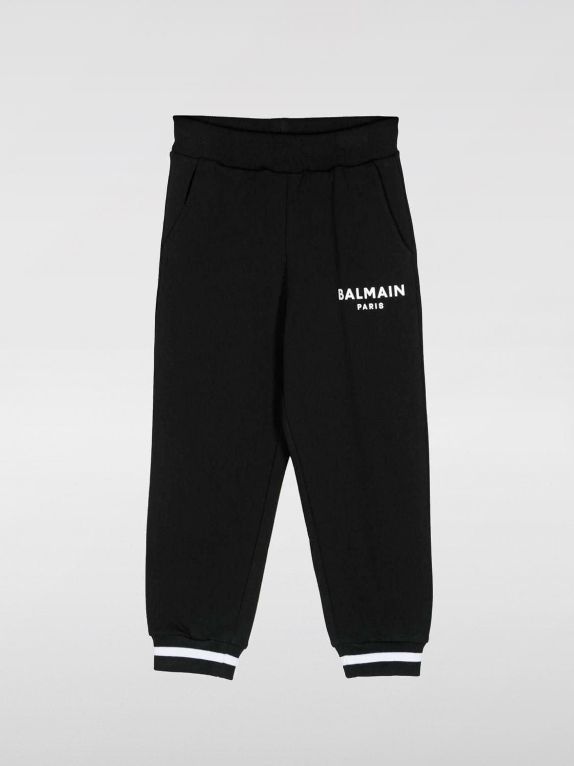 Shop Balmain Pants  Kids Color Black In Schwarz