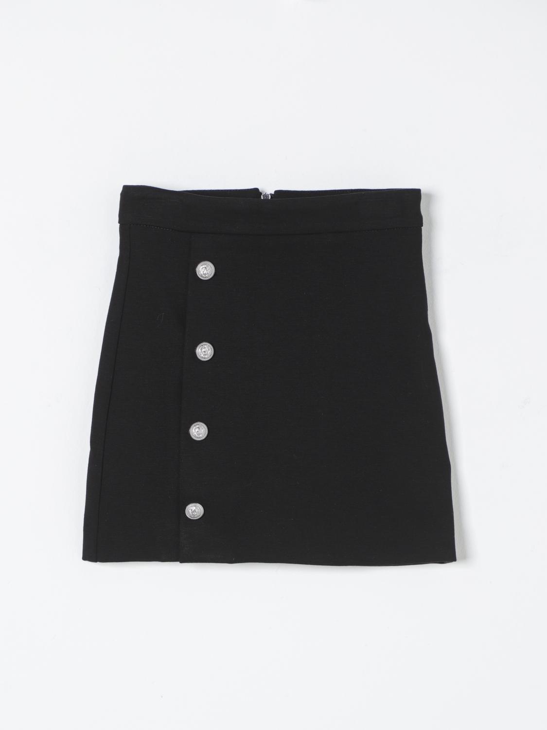 Shop Balmain Skirt  Kids Color Black In Schwarz