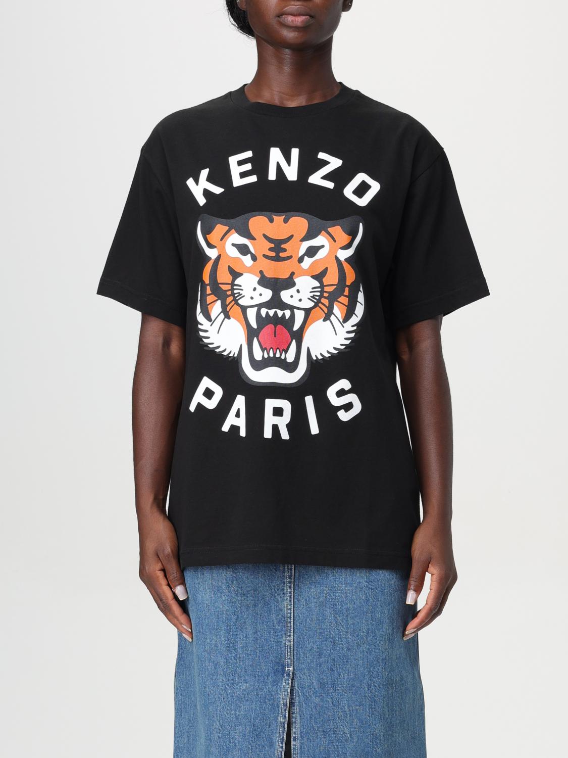 Shop Kenzo T-shirt  Woman Color Black In Schwarz