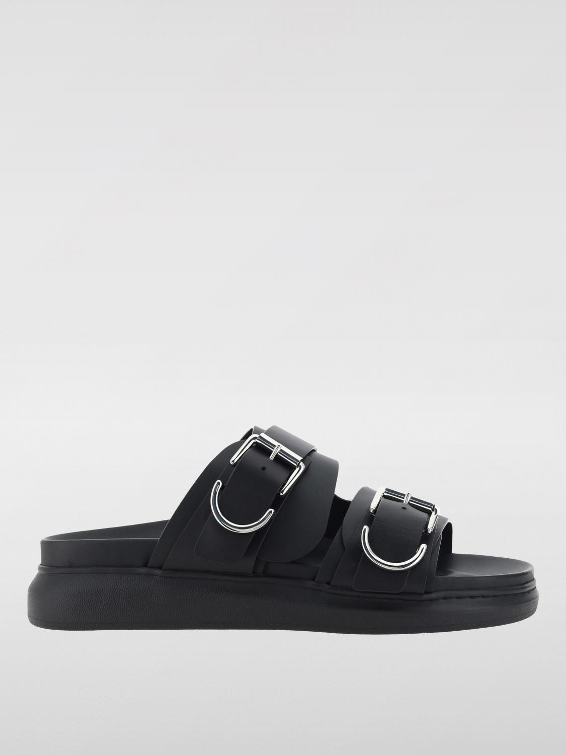 Shop Alexander Mcqueen Sandals  Men Color Black In Schwarz