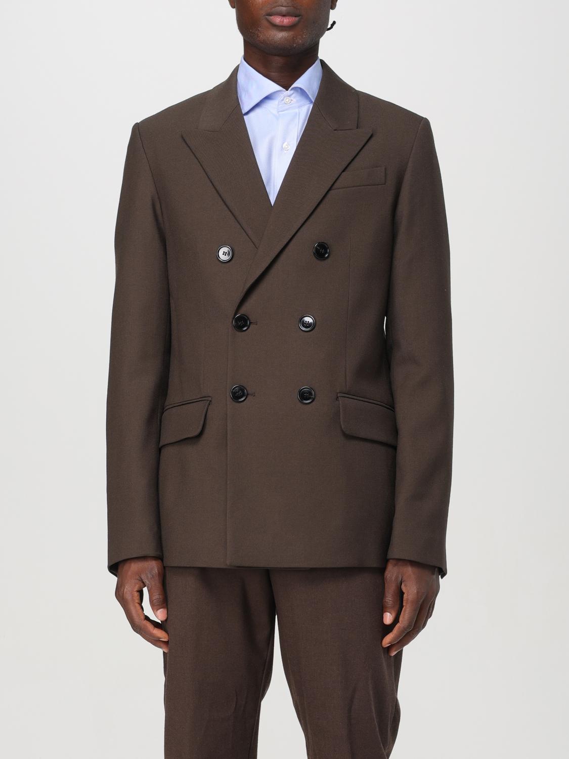 Shop Ami Alexandre Mattiussi Blazer Ami Paris Men Color Brown In Braun