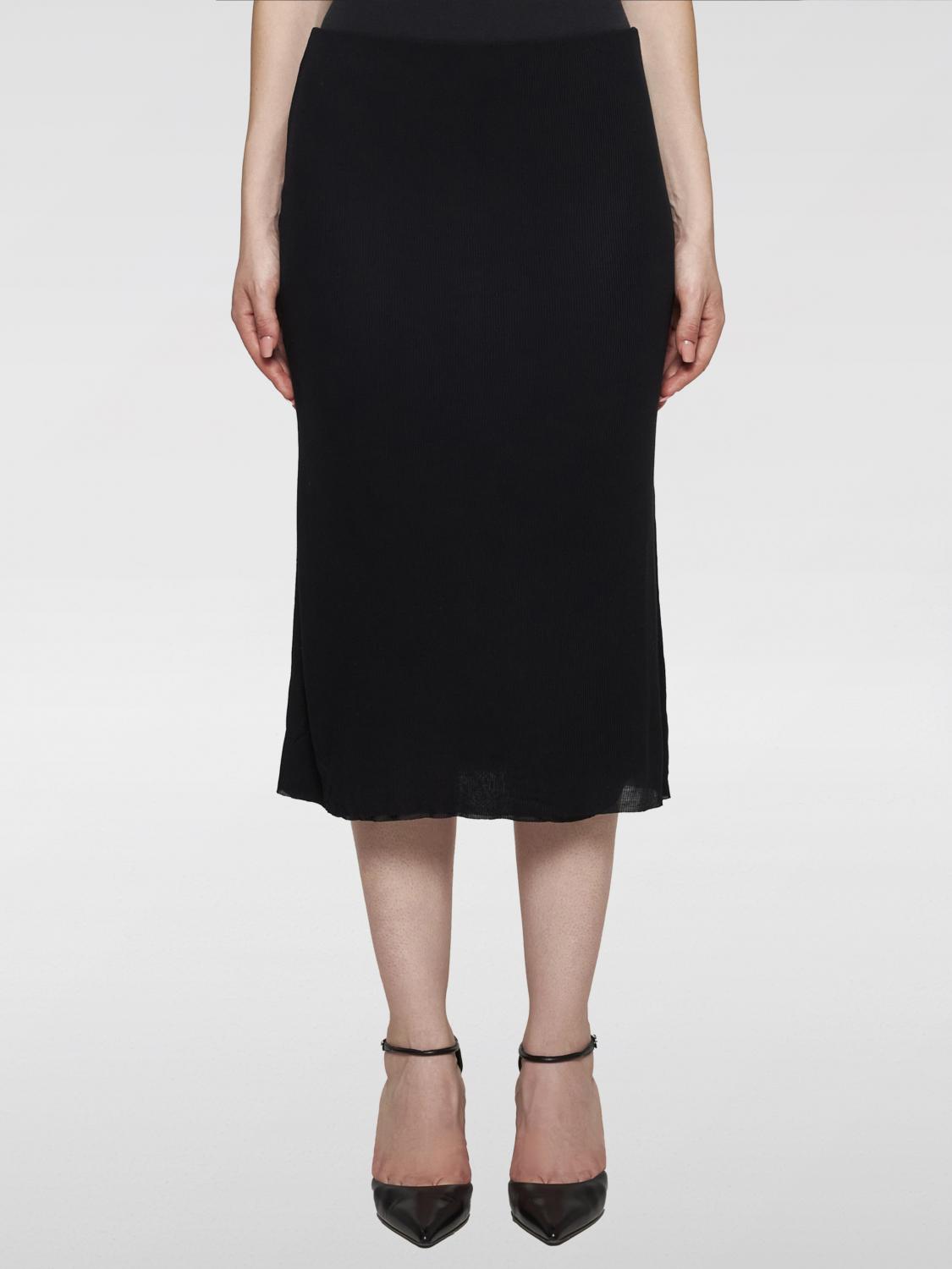 Shop Khaite Skirt  Woman Color Black In Schwarz