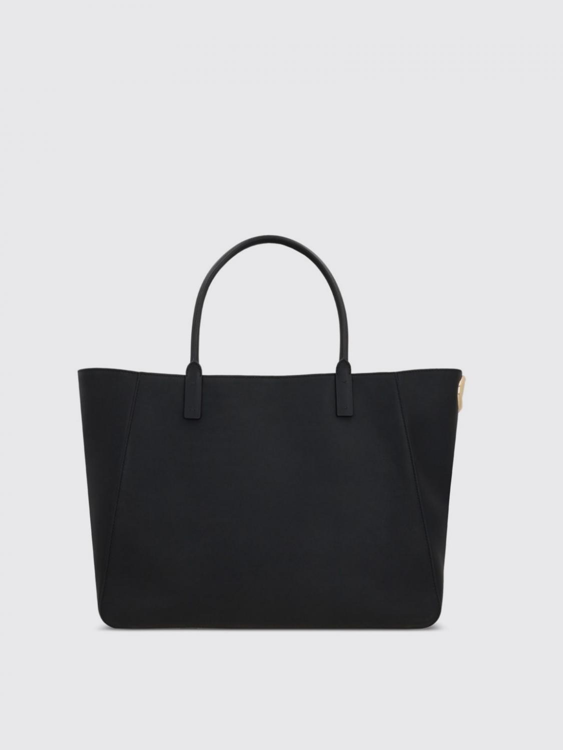 Valentino Leather Tote Bag In Black