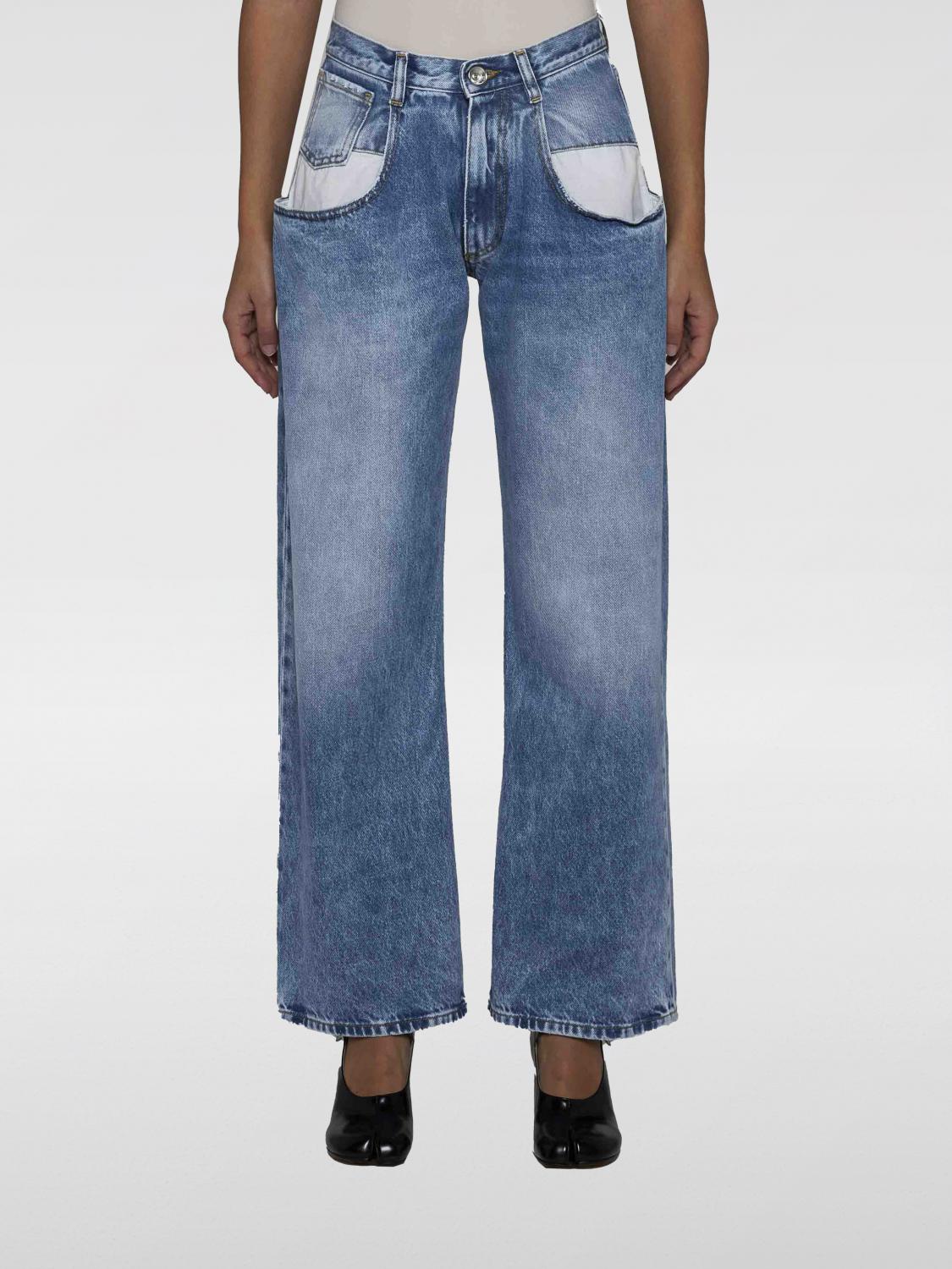 Shop Maison Margiela Jeans  Woman Color Denim