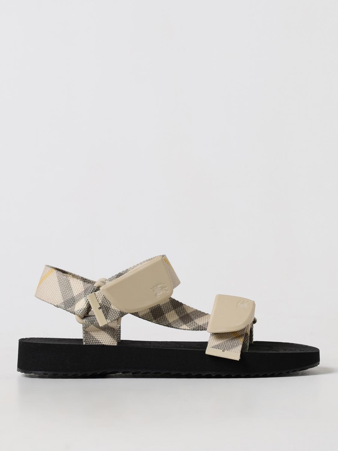 Burberry Check Trek Sandals In Beige