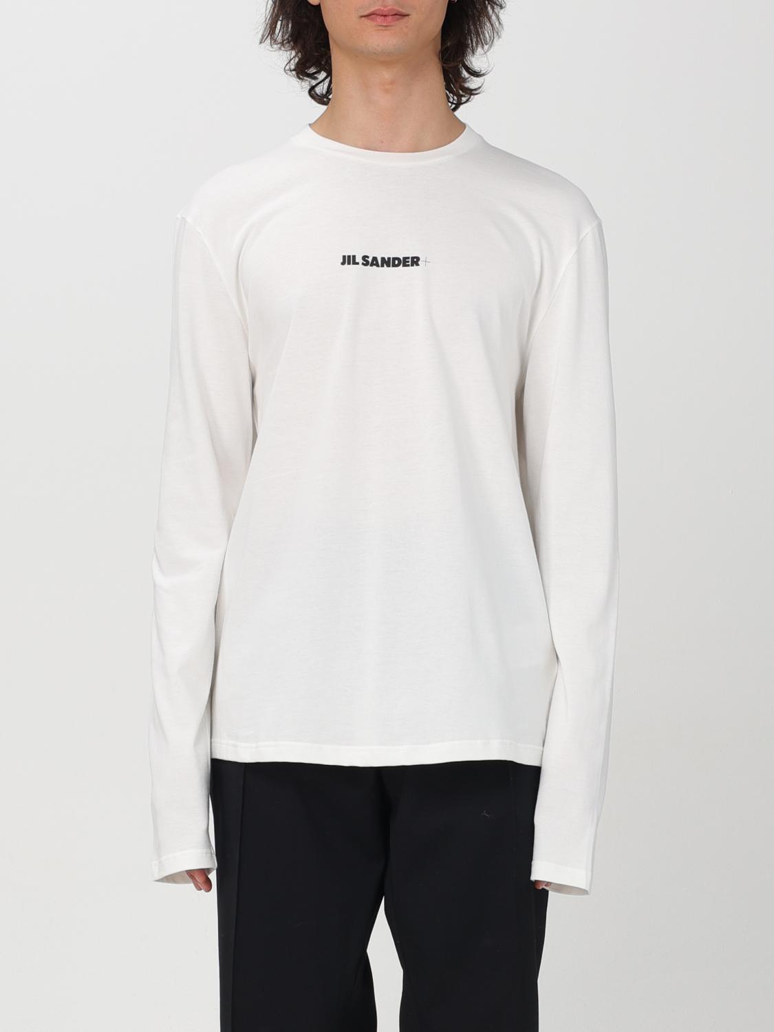 Jil Sander Logo-printed Long-sleeved T-shirt In Ivory