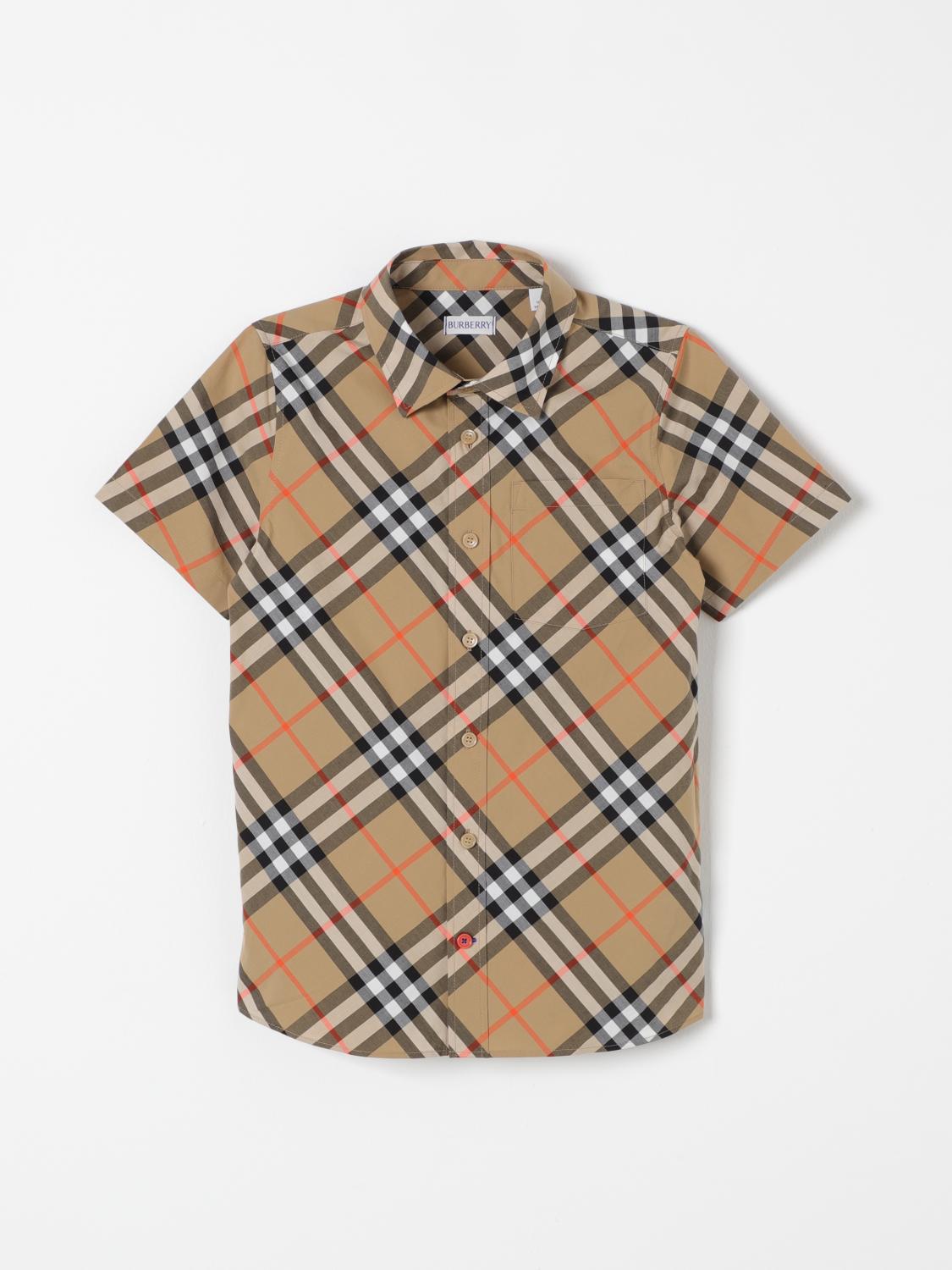 Burberry Shirt Kids Color Beige In Beige