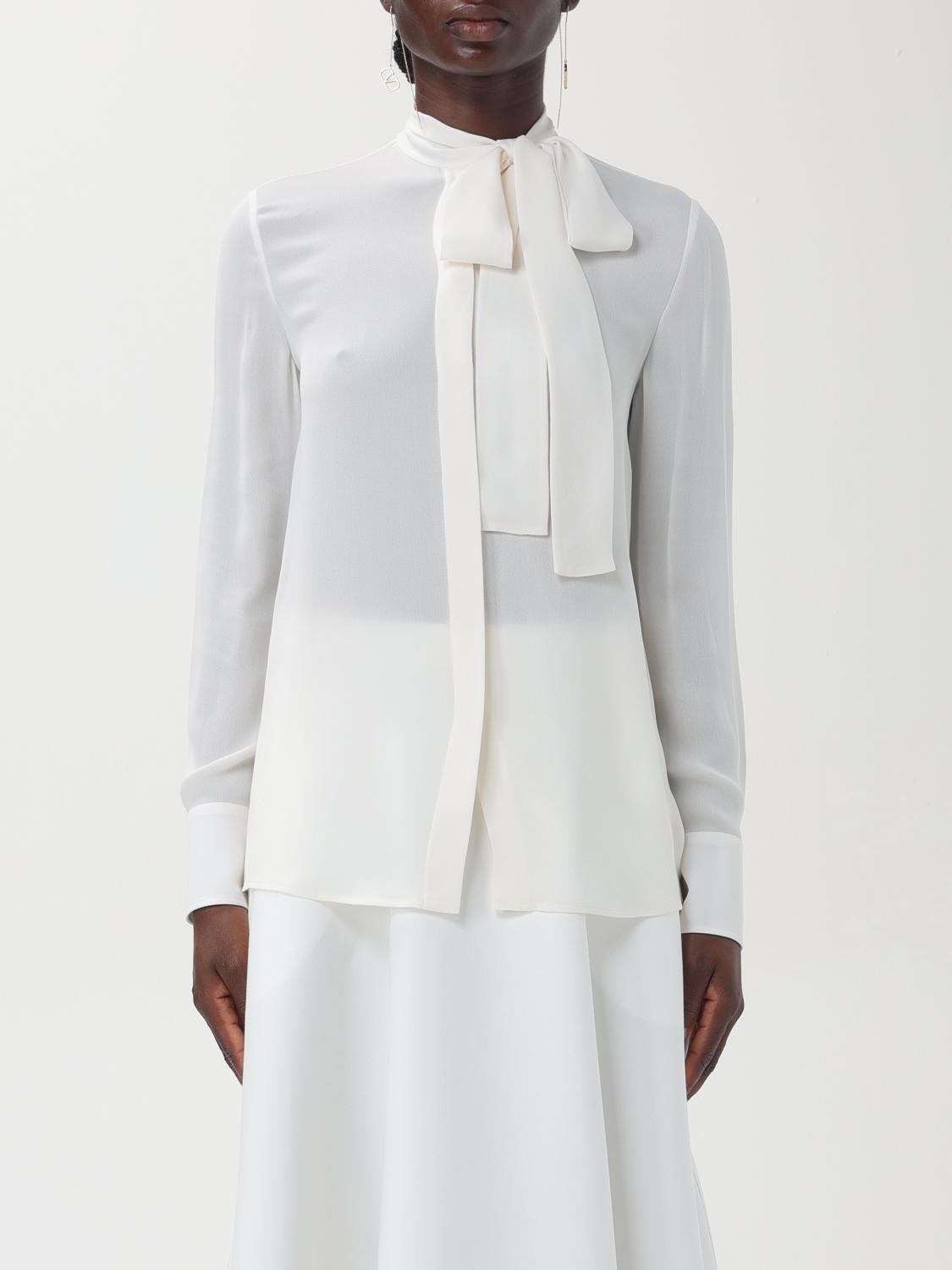 Shop Valentino Shirt  Woman Color White In 白色