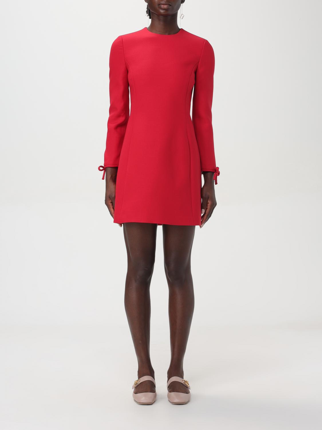 Shop Valentino Dress  Woman Color Red In 红色