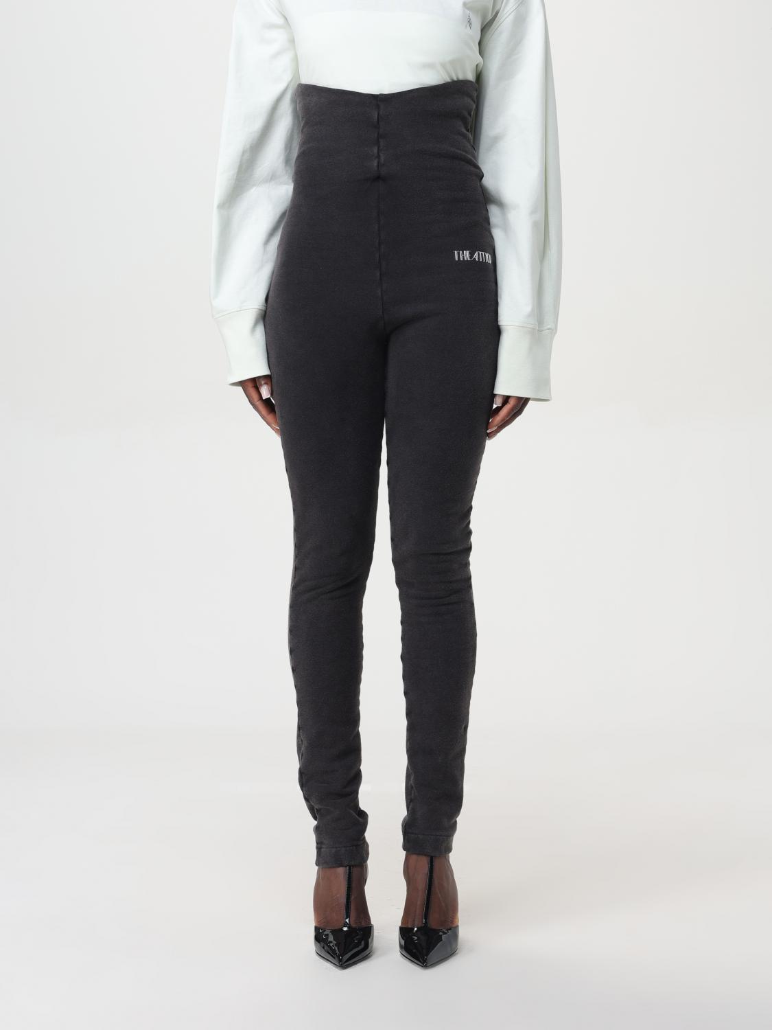 Attico Pants The Woman Color Charcoal In 炭黑色