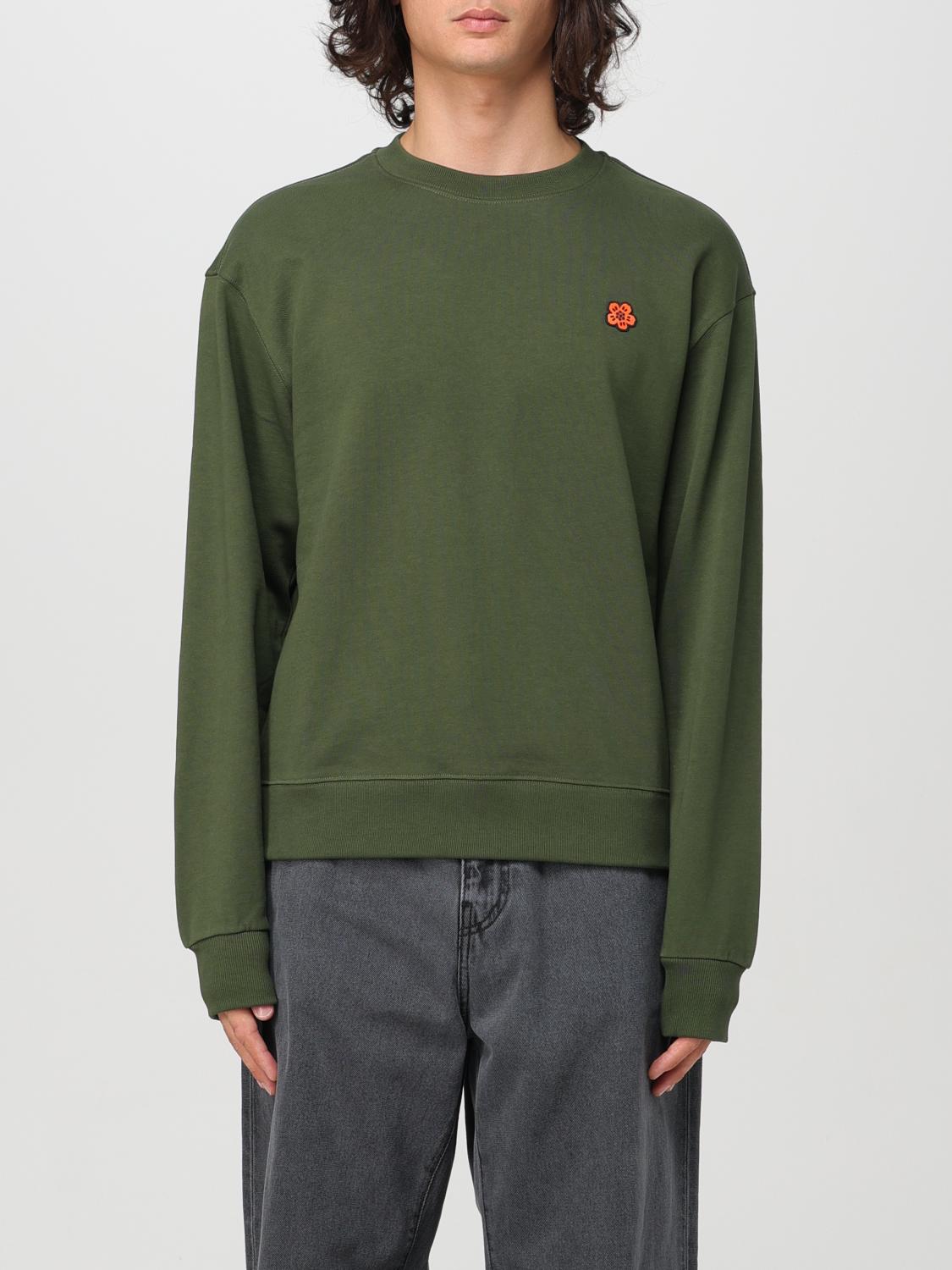 Shop Kenzo Sweatshirt  Men Color Kaki